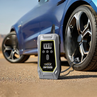 Booster batterie voiture multifonction utilisĂ© pour gonfler pneu, compresseur dâair portable et dĂ©marreur auto