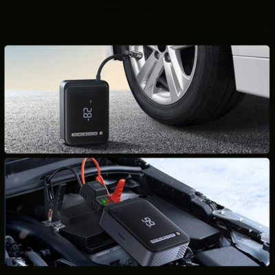 Booster chargeur batterie, Branché sous capot pour aide au démarrage