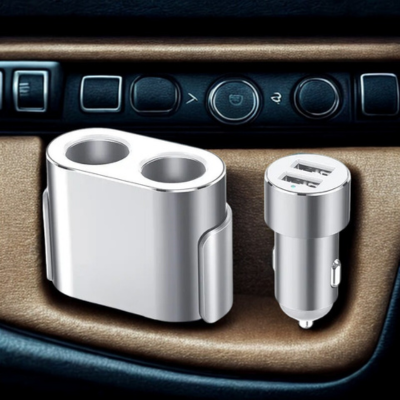 Fréquence Bluetooth voiture pour son haute qualité, branchement allume-cigare, expérience audio premium et élégante