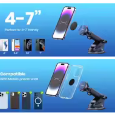 Support Telephone Magnetique Auto compatible tout telephone