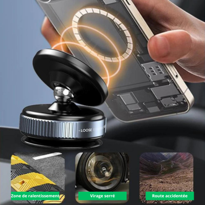 support telephone magnetique differentes situation