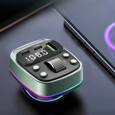 Transmetteur FM Bluetooth Voiture charge telephone rapidement