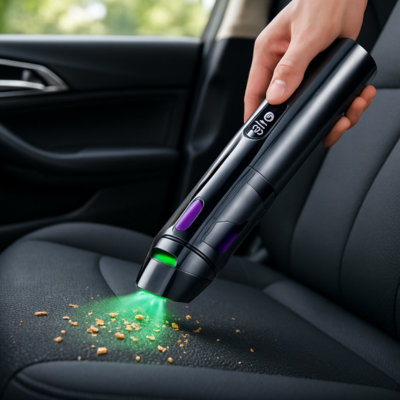 aspirateur voiture puissant en action siege voiture