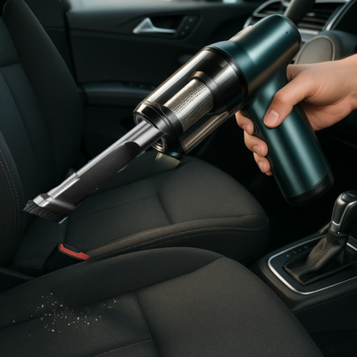aspirateur voiture sans fil puissant nettoie coussin automobile devant