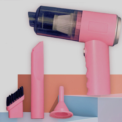aspirateur voiture sans fil rose plusieurs accessoires