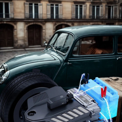chargeur booster batterie brancher batterie image fond vielle voiture francaise