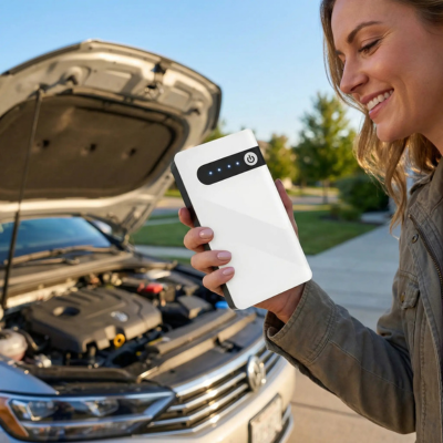 chargeur booster batterie femme satisfaite du resultat