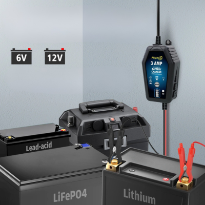 chargeur de batterie voiture branche sur secteur et charge batterie meme en lithium
