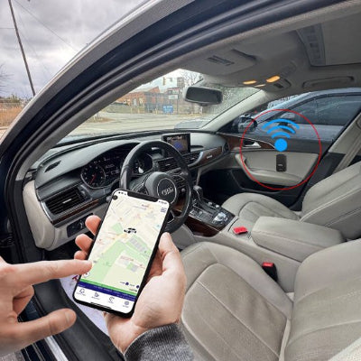 traceur gps pour voiture avec siege beige