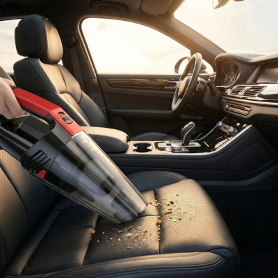 Aspirateur Voiture Puissant rouge action pratique