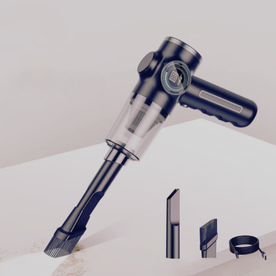 aspirateur voiture sans fil noir avec accessoires