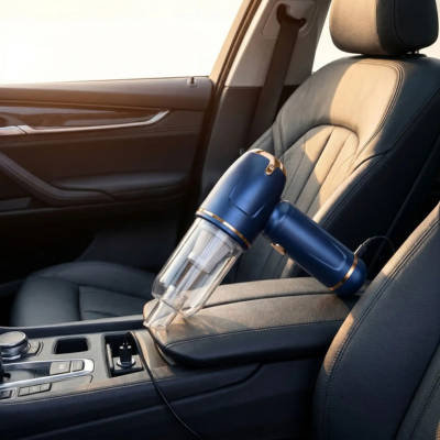 Aspirateur pour nettoyage voiture pose sur accoudoire centrale