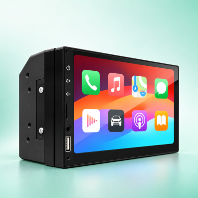 Autoradio Android 2 DIN à écran tactile 7 pouces avec port USB en façade
