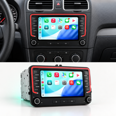 Autoradio bluetooth téléphone installé sur le tableau de bord