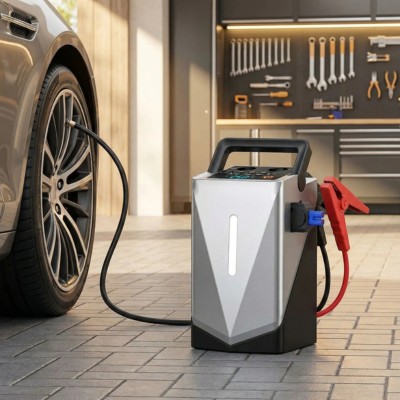 Booster batterie diesel puissant gonfle pneu voiture