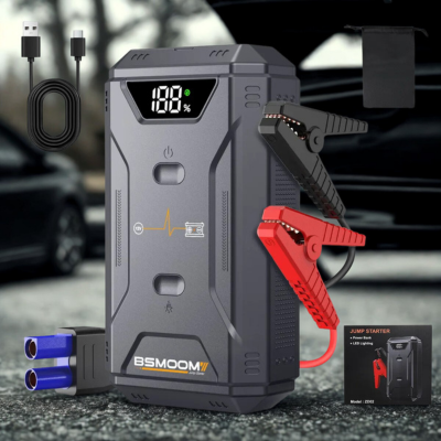 Booster batterie noir expose avec ecran lcd