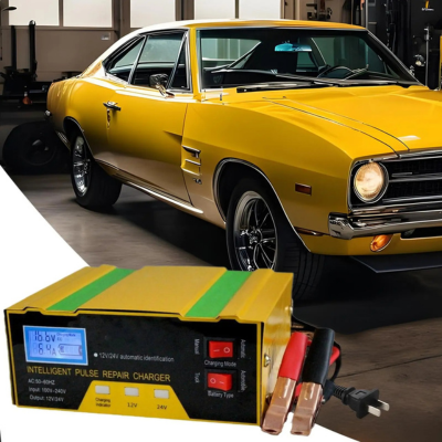 Chargeur Batterie Voiture Professionnel jaune