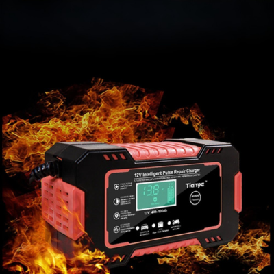 Chargeur-Batterie-de-Voiture-devant-feu