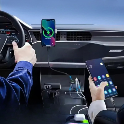 Chargeur allume cigare usb-c conduite pratique élégante