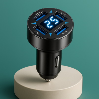 Chargeur téléphone voiture pose sur stand en toute beute