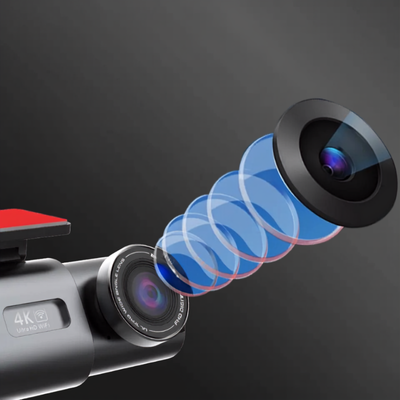 Dashcam VisionGuard 4K - objectif haute performance qualité 4K