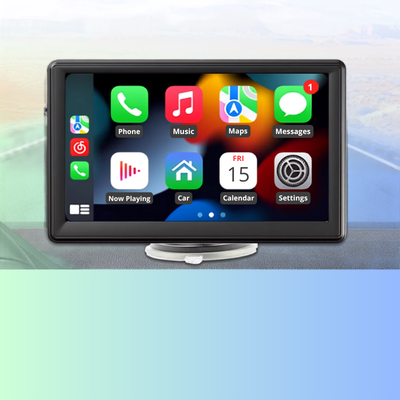 Vue d'ensemble de l'écran carplay voiture sans fil HD 7 pouces universel