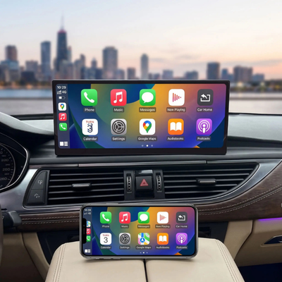 Smartphone connecté sans fil à l'écran carplay voiture de l'Audi A6 A7