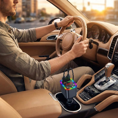 Emetteur radio voiture Bluetooth 5.3 bonhomme conduit ecoute musique