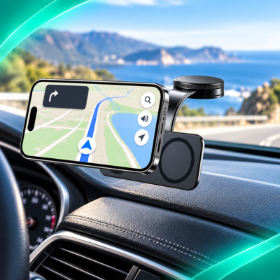 PORTE TELEPHONE MAGNETIQUE POUR VOITURE | Double MagSafe
