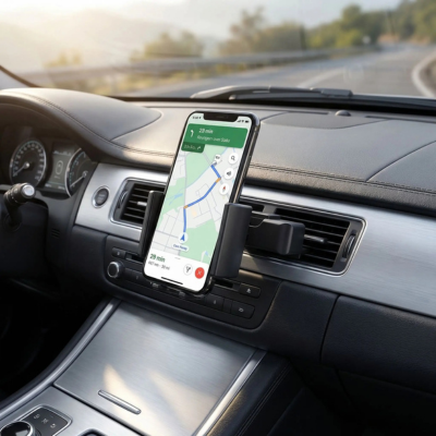Support Telephone Voiture avec telephone gps
