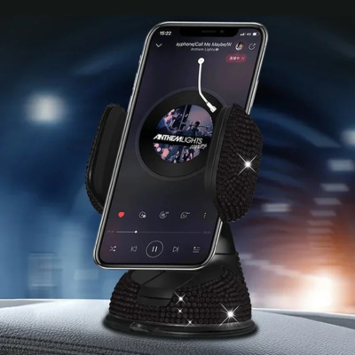 Support de telephone pour voiture diamant noir