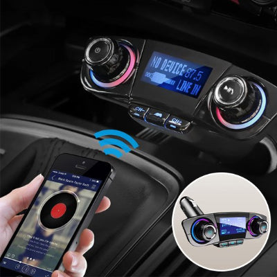 Transmetteur FM Bluetooth voiture, connexion facile au téléphone, musique sans fil et appels mains libres