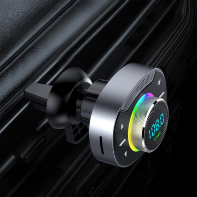 Transmetteur bluetooth fm voiture maintient fort bouches aeration