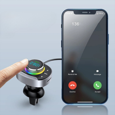 Transmetteur bluetooth fm voiture repondre au telephone en un clic