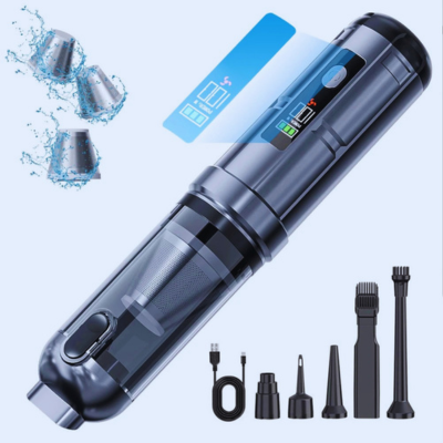 aspirateur pour voiture avec accessoires et filtres lavable