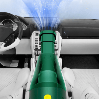 aspirateur pour voiture sans fil portative haute puissance vert siege beige