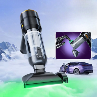 aspirateur voiture puissant professionnel avec lumiere verte pour tracer salete