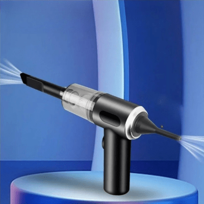 Aspirateur voiture sans fil maniable noir avec embout long, mode souffleur