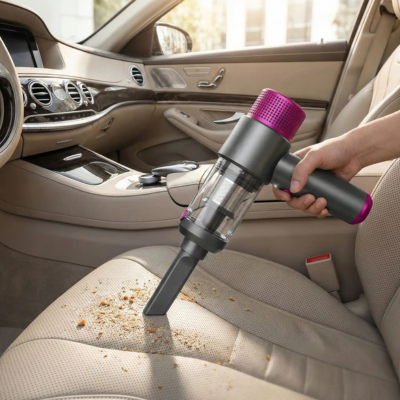 aspirateurs voiture puissant aspire miettes sur siege beige