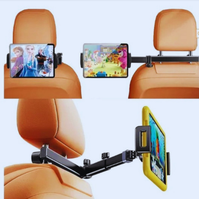 attache tablette voiture marron