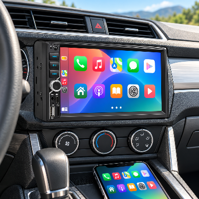 Autoradio double DIN — smartphone