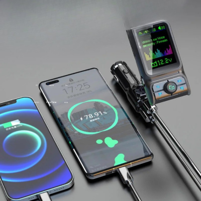 bluetooth fm transmetteur chargement deux telephone rapide