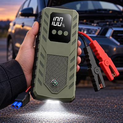 Booster batterie PowerStart 1000A avec lampe LED allumée