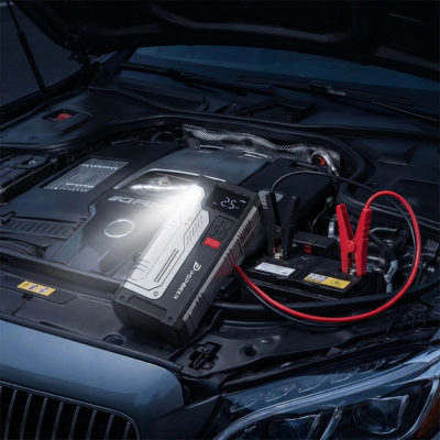 booster pour batterie avec éclairage