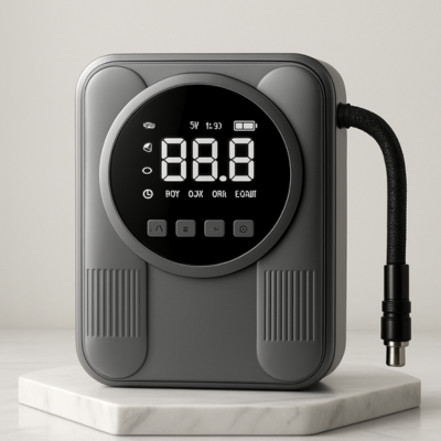 boosters de batterie pose sur stand marbre