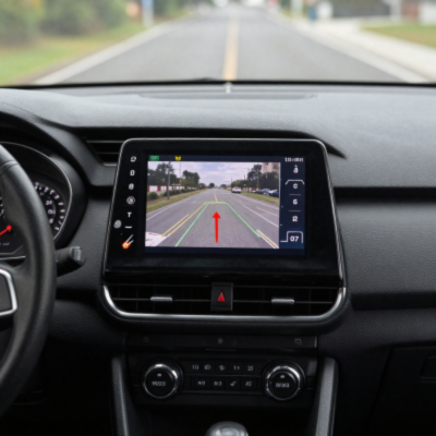 Caméra recul Clio pratique avec vision arrière claire pour un stationnement facile.