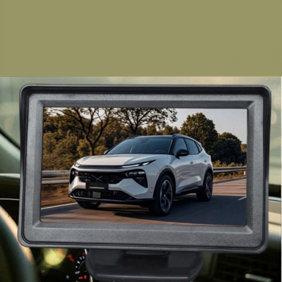 camera de recul sans fil capte voiture blanche