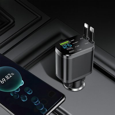 Chargeur allume cigare pour deux téléphone en même temps