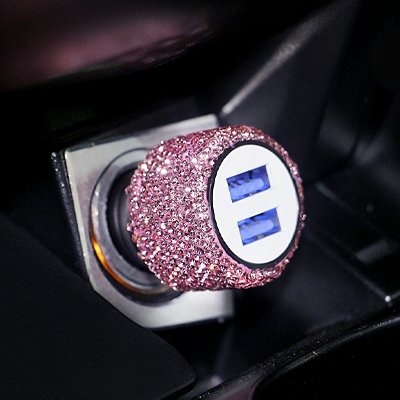 chargeur allume cigare usb c rose
