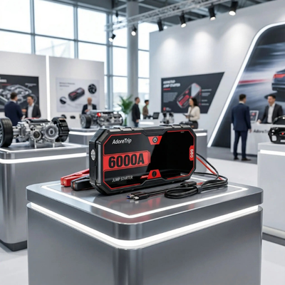 chargeur batterie booster exposition moderne